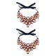 thumbnail image 4 of Qarigey Collar de mujer, gargantillas, colgantes, gargantilla para niñas, fiesta, vestido de banquete, accesorios para damas, collares con Rosado 2piezas, 4 of 6
