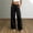 Black, variant on FengLS Women's Long Pants Elastic Waistband Pleated Front Pants Straight Wide Leg Trousers Business Casual Length Pants for Spring & Summer