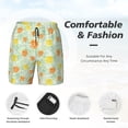 thumbnail image 3 of Fuzoiu Tree Palms Lemon Print Men's Swim Shorts,Quick-Dry Double-Layer Swim Trunks,Board Trunks,Beach Shorts Swimwear Bathing Suits-X-Large, 3 of 6