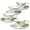 Cream Floral, variant on Gracie China by Coastline Imports Shabby Rose Set of 4 Teacup and Saucer, 7-Ounce, Cream Floral