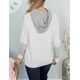 thumbnail image 2 of Sudaderas con capucha informales a rayas para mujer, jersey básico de manga larga, ligero, con cordón, sudadera con cuello redondo Zhivalor WMZY-705-11, 2 of 6