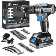 Power Drill Cordless: DEKO PRO Cordless Drill 20V Electric Power Drills Set Tool Drills Cord-less Set with Battery and Charger