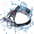 thumbnail image 1 of Linterna frontal LED Worallymy XPE luz de cabeza de pesca linterna de cabeza ajustable para acampar al aire libre senderismo Worallymy JD735811343, 1 of 7