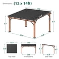 thumbnail image 5 of Macrout Outdoor Gazebo 12'x14', Heavy Duty Pergola, Aluminum Frame, 5 of 9