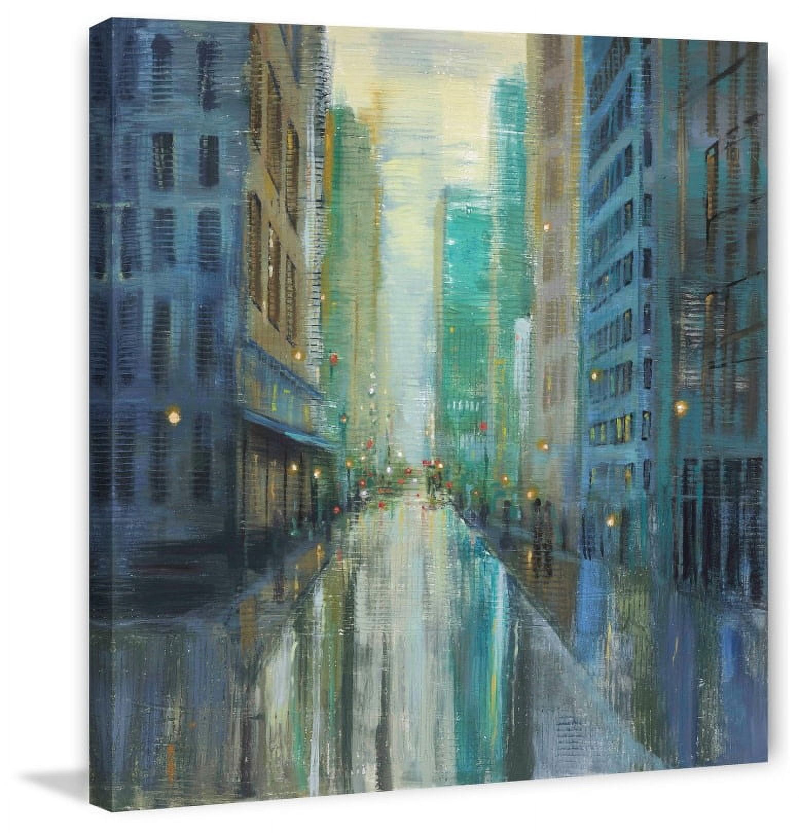 "Metro Lights III" Painting Print on Wrapped Canvas