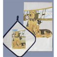 thumbnail image 1 of Dish Towel and Pot Holder Set - Airedale, 1 of 1