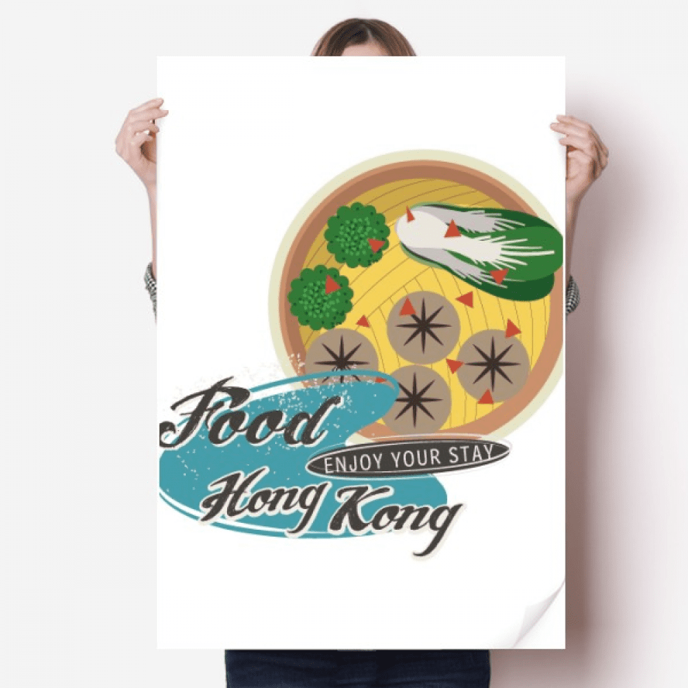 Hong Kong Dim Sum China Sticker Decoration Poster Playbill Wallpaper