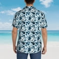 thumbnail image 6 of Xecao Daisies Flowers print Hawaiian shirt - a stylish short-sleeve button-down for men, perfect for casual beach and tropical outings., 6 of 9