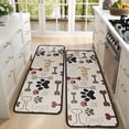 thumbnail image 4 of Kitchen Rugs Sets Of 2,Paw Prints and Bones Anti Fatigue Kitchen Mat Rugs Non Slip Washable,Decorative Kitchen Floor Mats for Kitchen,Sink,Laundry,17"x47"+17"x47", 4 of 5