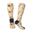thumbnail image 5 of Lsque Summer Travel Printed Crew Socks Men's Women's LightWeight Thin Casual Calf Socks ,Knee High Socks,Cotton Socks, 5 of 9