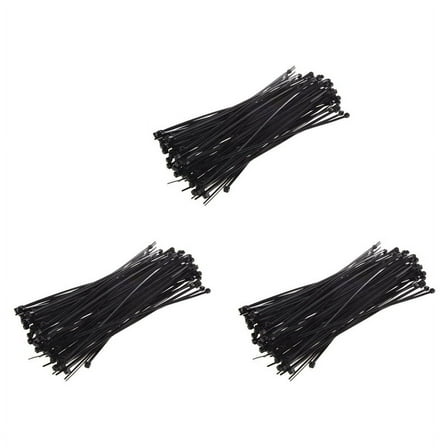 8 Inch Plastic Cable Zip Ties 300-Pack (Black),300x Cable Ties,Black