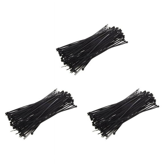 8 Inch Plastic Cable Zip Ties 300-Pack (Black),300x Cable Ties,Black
