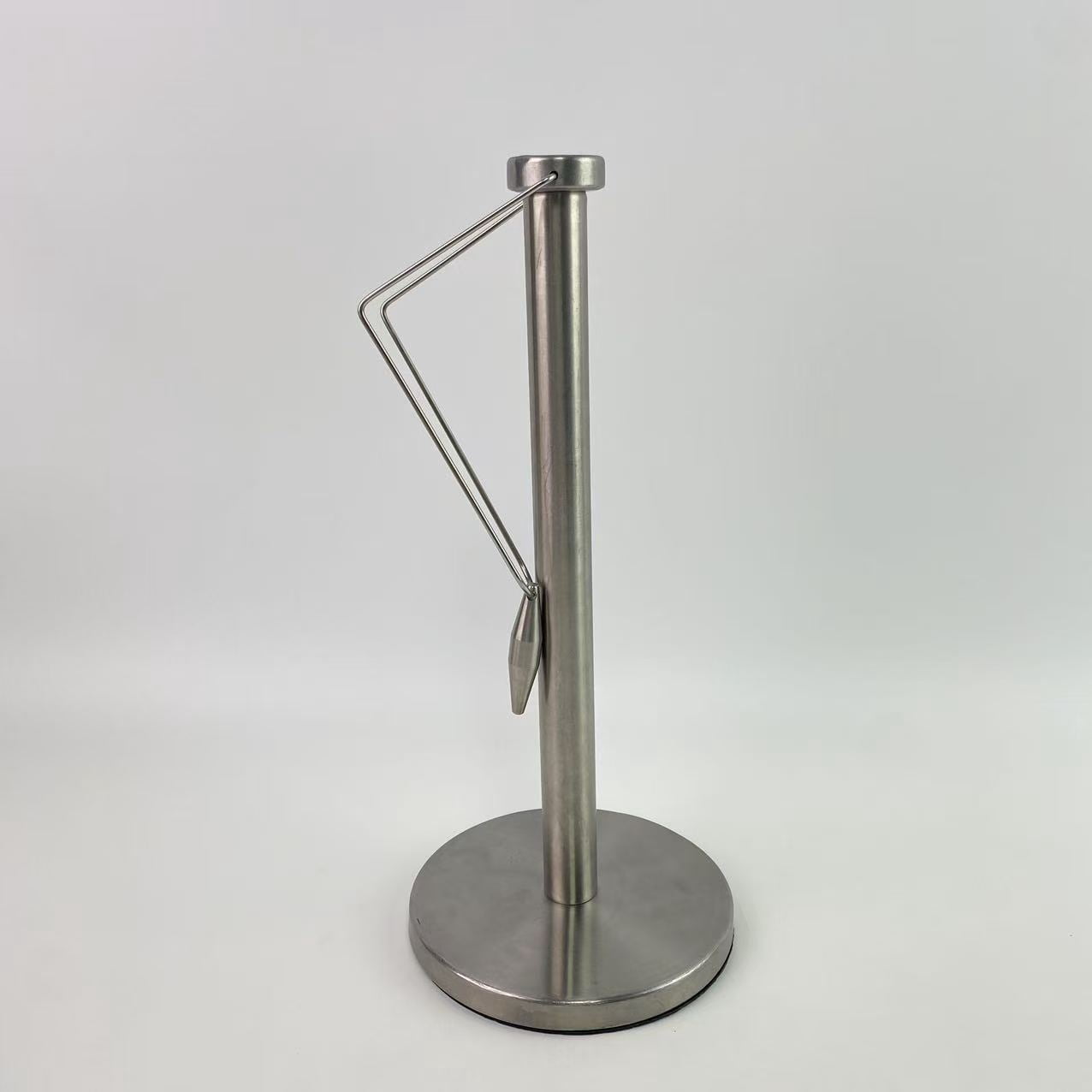 WELHOLDER Paper towel holders,Paper Towel Holder Stand Countertop with Heavy Weighted Stainless Steel Base, Free Standing Paper Towel Holder (Brushed Nickel)