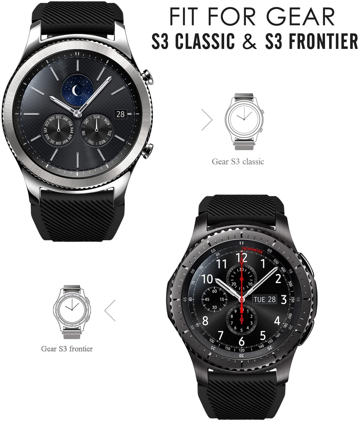 MoKo Band Compatible with Samsung Galaxy Watch 3 45mm/Gear S3 Frontier /Classic/Galaxy Watch 46mm/Huawei Watch GT | Walmart Canada