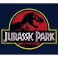 thumbnail image 2 of Boy's Jurassic Park T Rex Logo Graphic Tee Navy Blue Large, 2 of 4