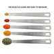 thumbnail image 1 of Stainless Steel Measuring Spoons 5-Piece Set for Baking, Cooking & Seasoning with Hanging Rings, 1 of 3
