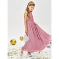 thumbnail image 5 of Drtj Girls Chiffon Dresses Formal Sleeveless Junior Bridesmaid Wedding Party Maxi Dress, 5 of 6