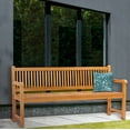 thumbnail image 4 of Teak Wood Elzas Triple Outdoor Patio & Garden Bench, 4 of 5