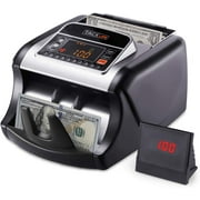 TACKLIFE Money Counter with UV/MG/IR Detection, Counterfeit Bill Detection, Batch Mode -Black