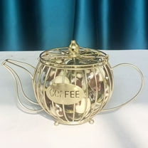 Hovmgk Cup Mug Shape Coffee Pod Holder, Storage Organizer for Countertop, Anti-Rust Metal Pod Rack for Coffee Bar, Large Capacity for Coffee Pods, Gold/Black, Perfect for Coffee Lovers & Bars