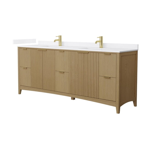 Wyndham Collection WCF919184DNGWCUNSMXX Palmilla 84" Free Standing Double Basin Vanity Set