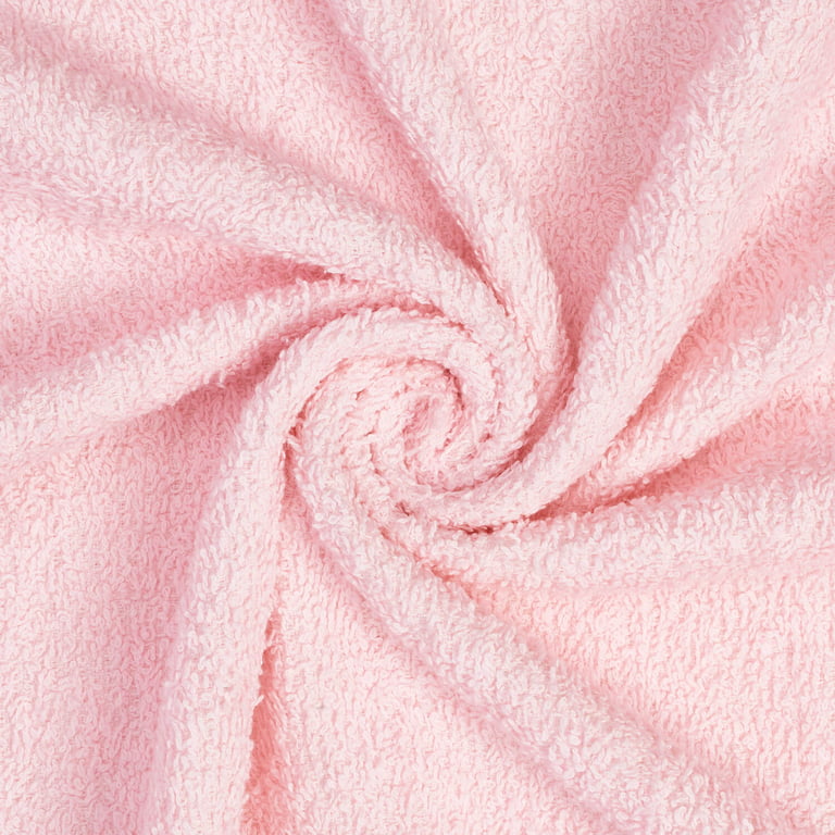 Terry Cloth 100% Hypoallergenic Absorbent Cotton Fabric 45 By The Yard  (Pink)