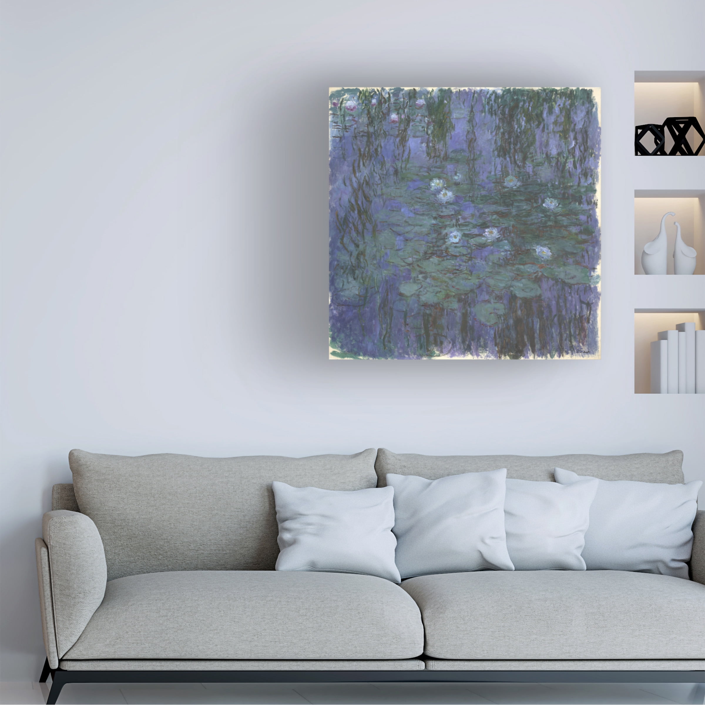 Monet 'Blue Water Lilies' Canvas Art