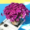thumbnail image 5 of Artificial Flowers Outdoor,10 Bundles Faux Flowers UV Resistant,Faux Plastic Plants Silk Flower for Outdoors Outside Front Porch Hanging Planter Decoration(Red), 5 of 5