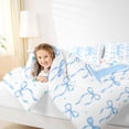 thumbnail image 3 of Manfei Blue Ribbon Bow Letter Monogrammed H Twin Bedding Sets 7-Piece for Teens Girls,Kids Cartoon Bowknot Polka Dots Bedding Comforter Set,Super Cozy Room Decor, 3 of 7