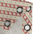 thumbnail image 3 of Ambesonne Coral Cream Grommet Curtain Single Panel, Rhombus Diamonds, 50"x60", Coral and Cream, 3 of 5