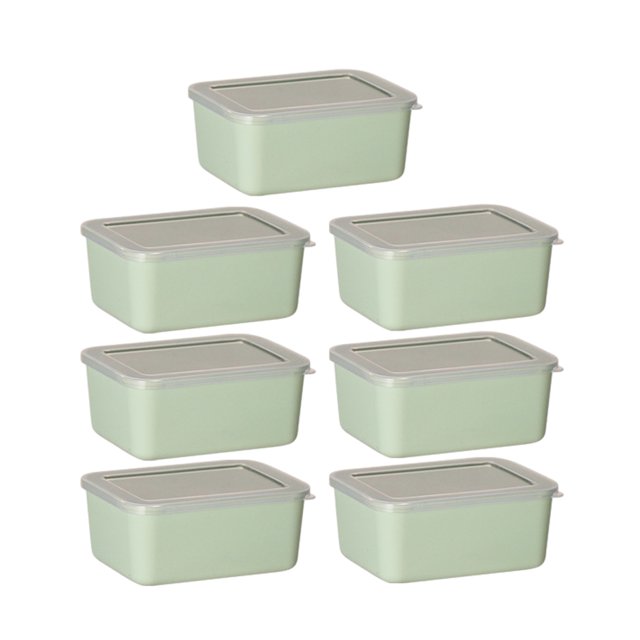 Dalazy Récipient Alimentaire Micro-Ondes - Facile à Localiser Empilage Micro-Ondes de Qualité Alimentaire Vert Hermétique 7 pcs