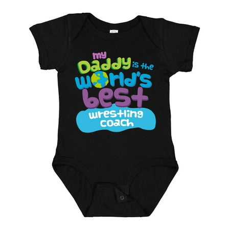 

Inktastic My Daddy is the World’s Best Wrestling Coach Gift Baby Boy or Baby Girl Bodysuit