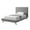 Grey, variant on Charcoal Solid Wood Twin Upholstered Linen Bed