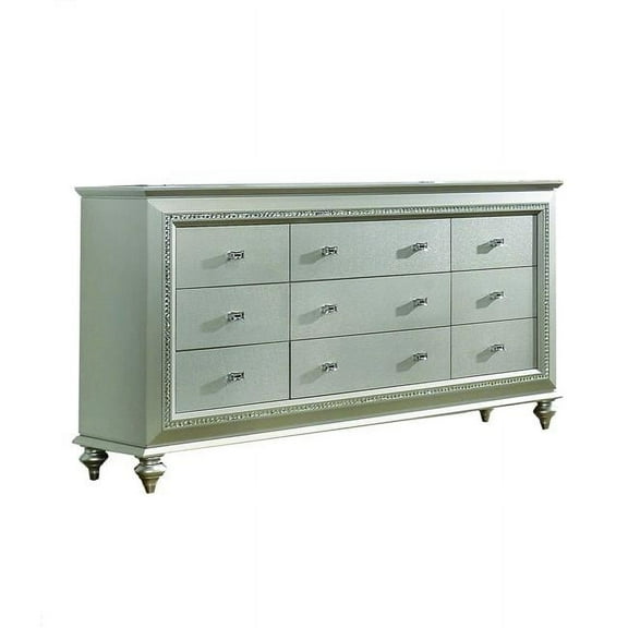 18 x 66 x 39 in. Champagne Wood Dresser
