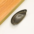 thumbnail image 5 of Manijas de taza de gabinete antiguas, 12 piezas de tiradores de cajón de latón Perillas de forma de concha vintage para tocador Armario Cocina, 5 of 5