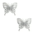 thumbnail image 2 of Adornos navideños de mariposas huecas con purpurina dorada | Decoración navideña de plástico para bodas, cajas de regalo y fiestas | Juego de 12 (rojo, dorado y plateado), 2 of 6
