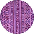 thumbnail image 1 of Ahgly Company Indoor Round Abstract Purple Modern Area Rugs, 5' Round, 1 of 4