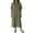 *Army Green, variant on Women's Cotton-Linen Short Sleeve Shirt Dress,Ladies Collared Half Button Midi Dresses,Summer Baggy Beach Vacation Dresses for Women,Army Green,S-2XL
