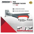 thumbnail image 2 of Arrow HTX50 Professional Heavy Duty Hammer Tacker, Manual Stapler for Construction and Insulation, Ergonomic Grip Handle, Dual-Capacity Rear-Load Magazine, Fits 5/16”, 3/8", or 1/2" Staples , Grey, 2 of 8