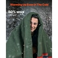 thumbnail image 3 of VEVOR Wool Camping Blanket, Large Warm Stadium Blanket, Waterproof & Windproof, Flame Retardant, Great for Outdoors, Picnics, Hiking, Sports Events, Travel, 64" x 88" (80% Wool), Texture Multicolor, 3 of 9