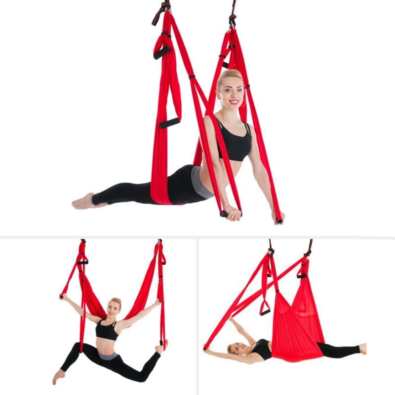 US Anti Gravity Inversion Yoga Therapy Aerial Trapeze Swing Hammock Flying Sling 