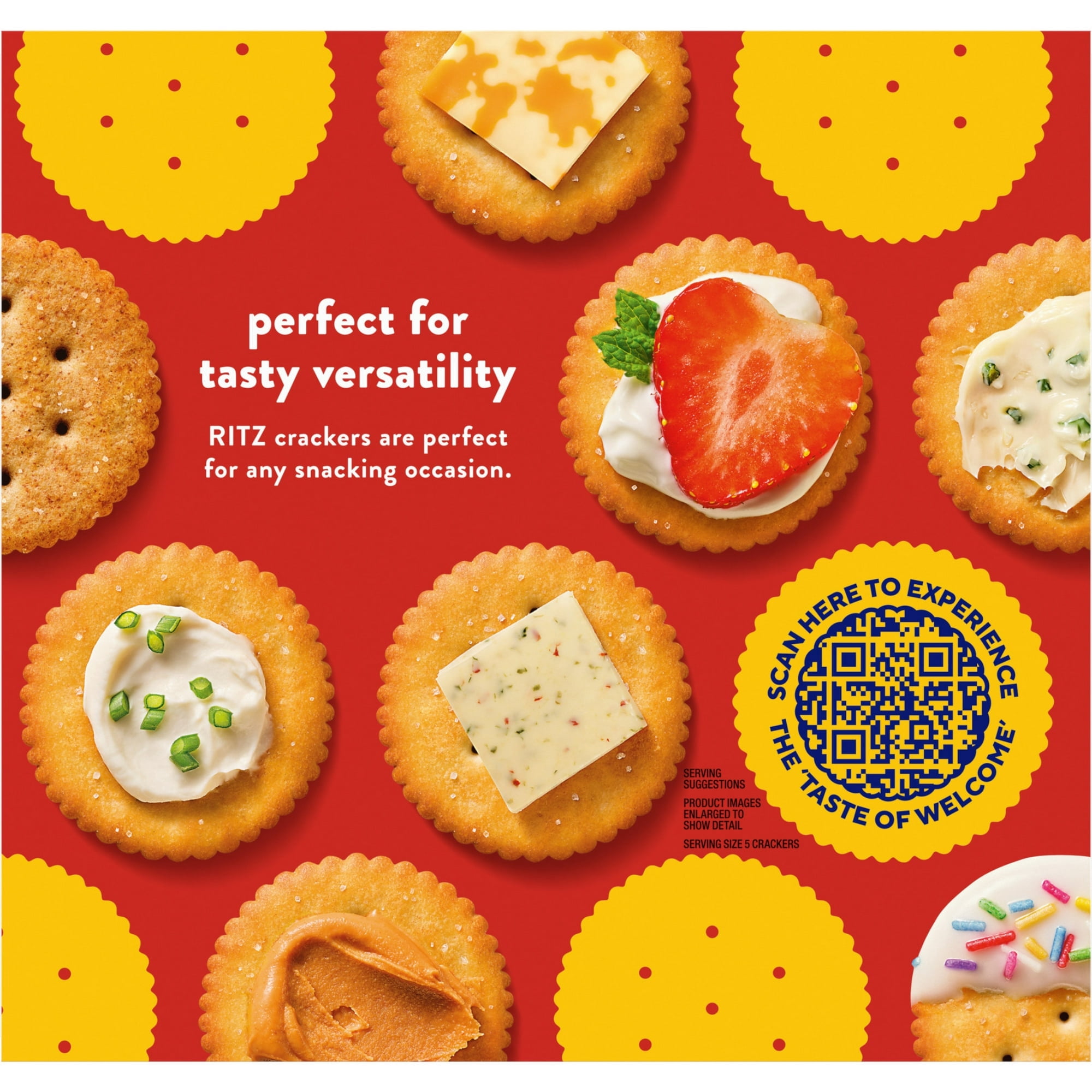 RITZ Whole Wheat Crackers, Snacks for Kids and Adults, Lunch Snacks, 12.9 oz