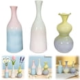 thumbnail image 2 of CoreLiving Ceramic Vase, Small Flower Vase for Home Decor, Modern Farmhouse Table Decor, Gradient Glaze Bud Vase for Kitchen and Bedroom 1 pack, 2 of 7