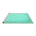 thumbnail image 2 of Ahgly Company Machine Washable Indoor Rectangle Persian Turquoise Blue Traditional Area Rugs, 5' x 8', 2 of 4