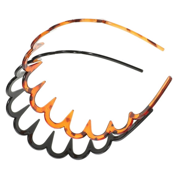 WRITWAA 2PCS Headbands Wavy Hair Comb Headband Fashionable PC Hair Accessories for Formal Gatherings