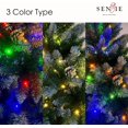 thumbnail image 3 of Prelit Artificial Pencil Christmas Tree, Snow Flocked Skinny Trees with Pine Cone Decoration 5FT, 3 of 7