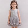 thumbnail image 7 of XXWXYD Teen Girls Kawaii Tulle Skirt Cute Festival Par𝗍y Dance Sparkly Glitter Sequin 𝖱uffle Tiere𝖽 Dress Petite Mini Fluff𝗒 Costum𝖾 Rave Concert Holiday Outfit, 7 of 7