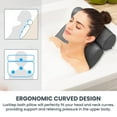 thumbnail image 4 of Bath Pillow Bathtub Pillow with 6 Non-Slip Suction Cups, Extra Thick and Soft Air Mesh Pillow for Bath - Fits All Bathtub, Grey, 4 of 7