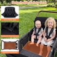 thumbnail image 6 of INFANS 4 Seater Wagon Stroller, All-Terrain Foldable Wagon for 4 Kids with Adjustable Push Pull Handles, 5-Point Harness, Detachable Seats, Snack Tray, Insulated Organizer, Removable Canopy, 6 of 9