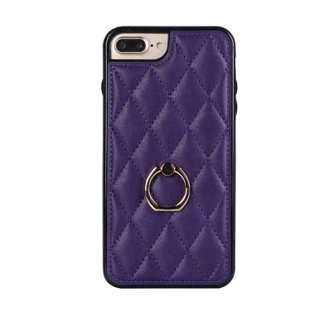 Luxury Artificial Leather iPhone 14/13/12/11 Pro X/XS Max/XR/8/7 Plus SE 2020/2022 Phone Cover With Holder Ring Bracket & Durable For Thoughtful Gift